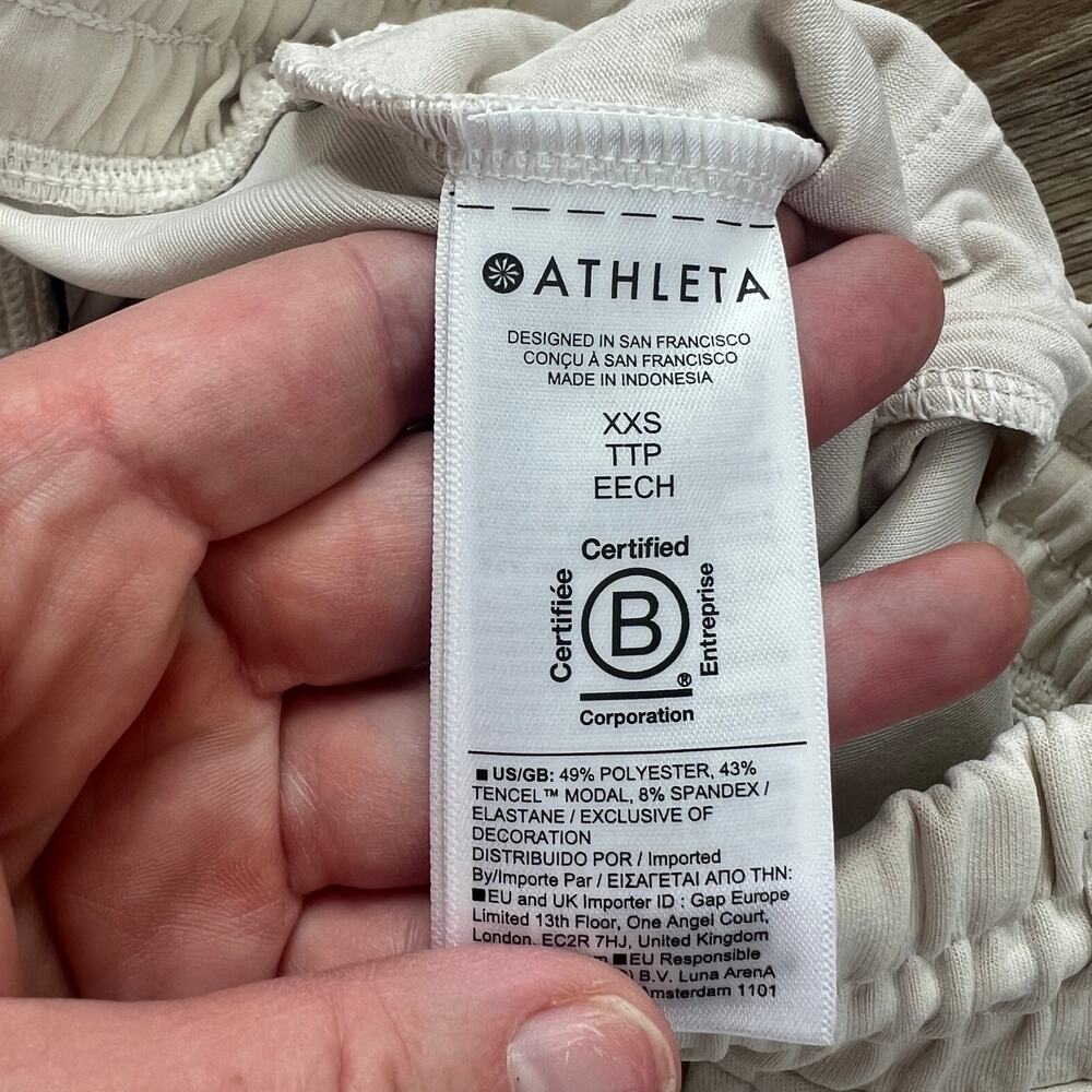 ATHLETA Women's Seasoft Mid Rise Straight Pant Size XXS In Bone - Picture 12 of 15